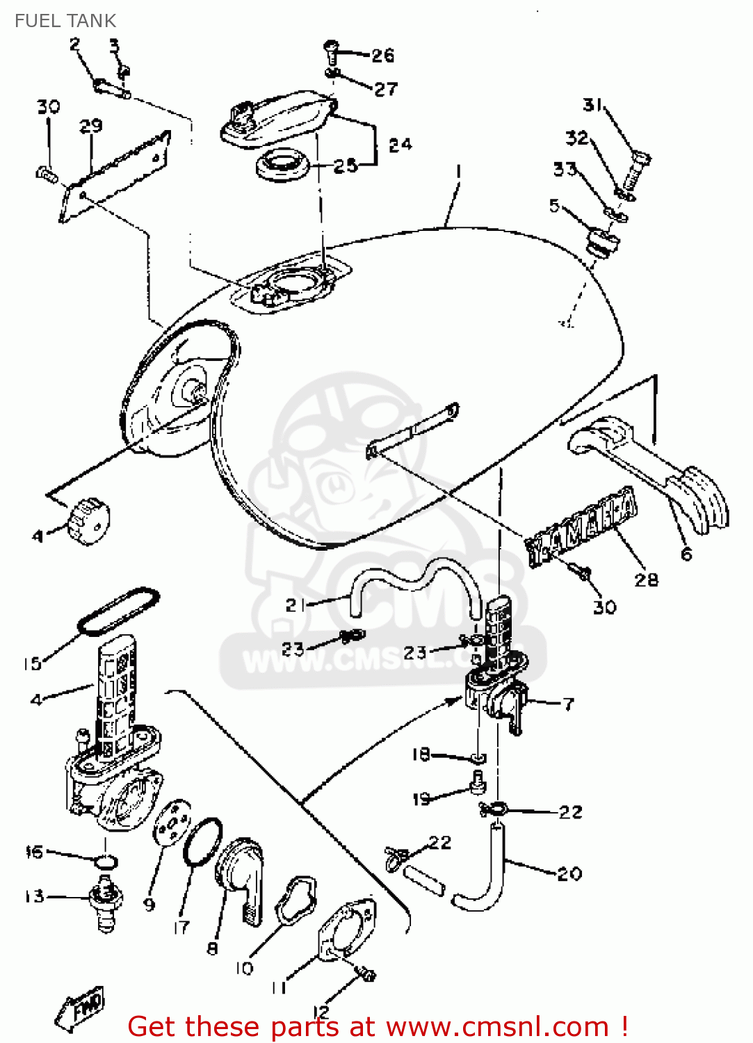 Yamaha XS400S 1981 USA FUEL TANK - buy original FUEL TANK spares online