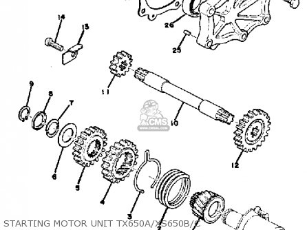 Yamaha XS650 1976 USA parts lists and schematics