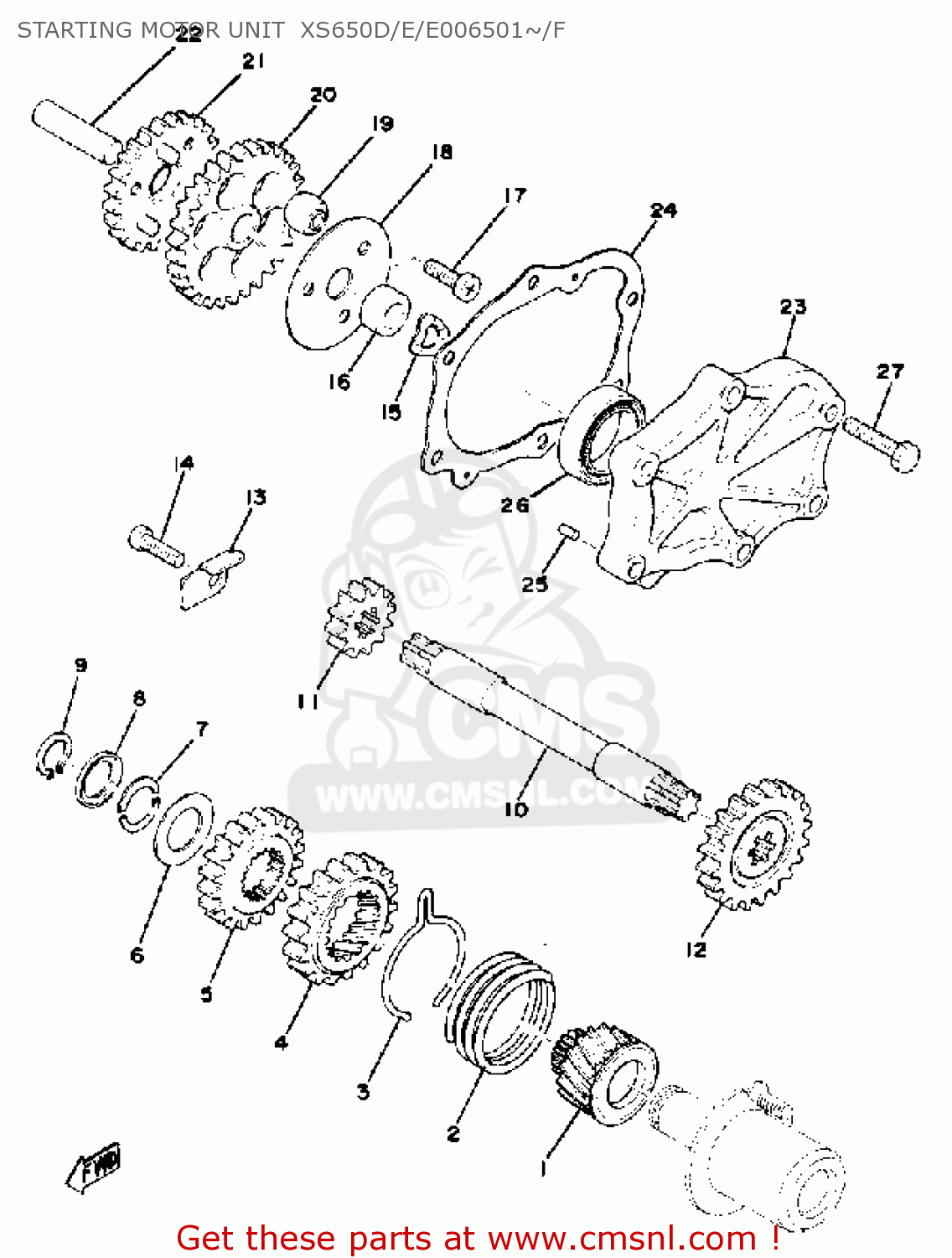 Yamaha XS650 1979 USA STARTING MOTOR UNIT XS650D/E/E006501/F buy