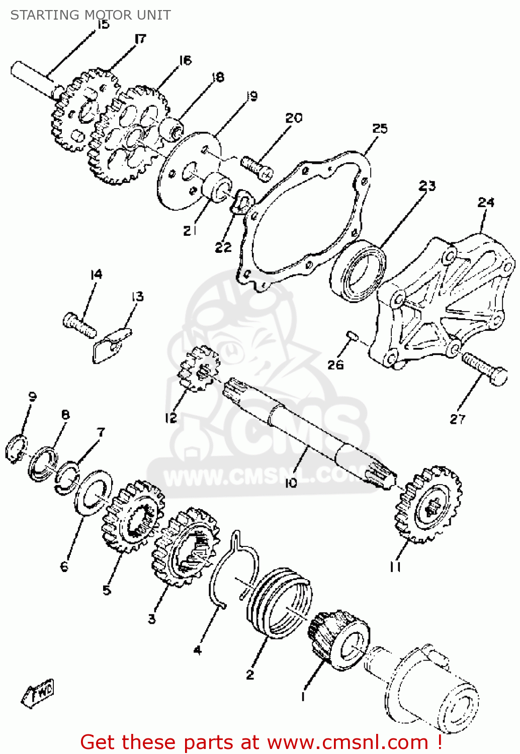 Yamaha XS650 1980 (A) USA STARTING MOTOR UNIT buy original STARTING