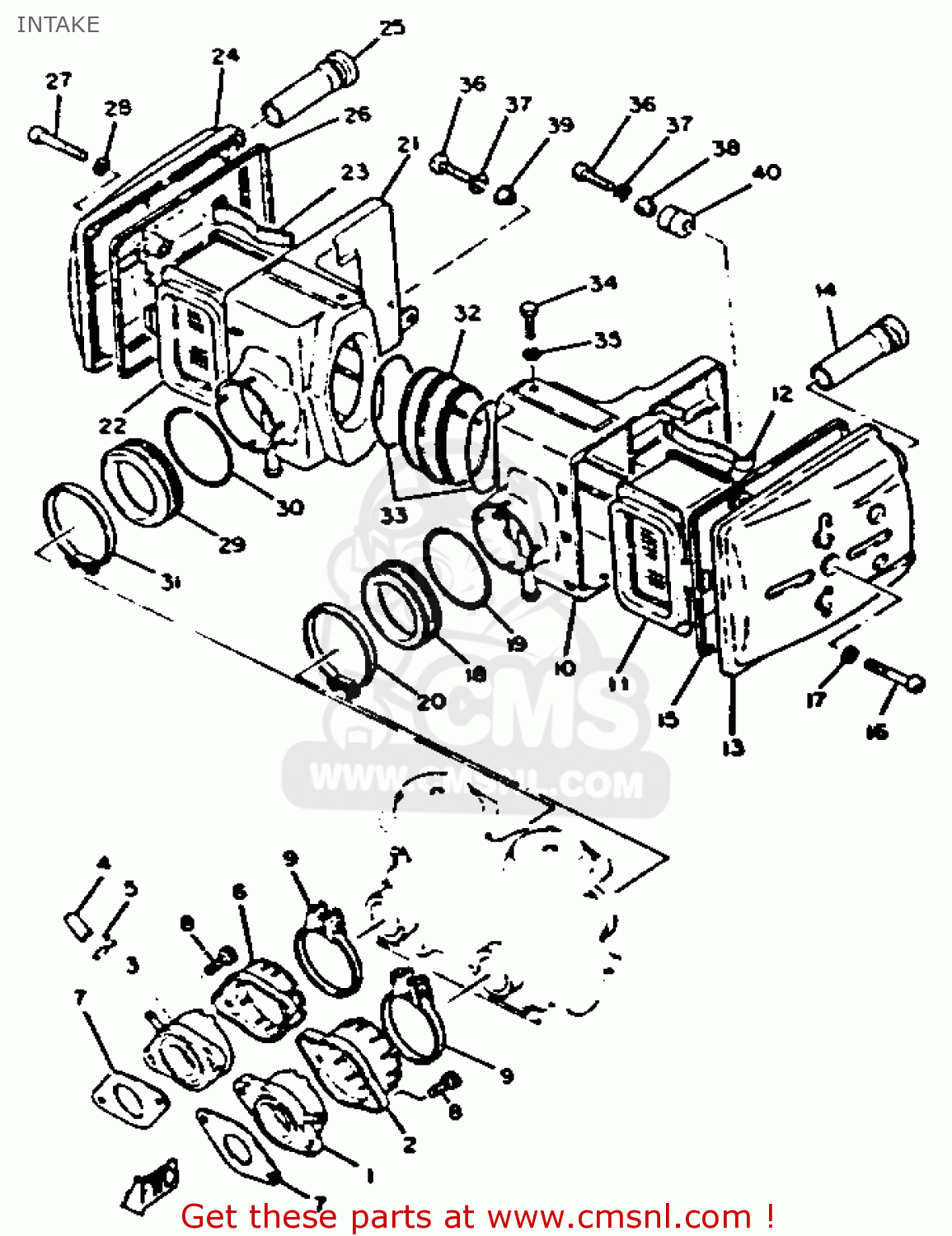 Yamaha XS650 1981 (B) USA INTAKE buy original INTAKE spares online
