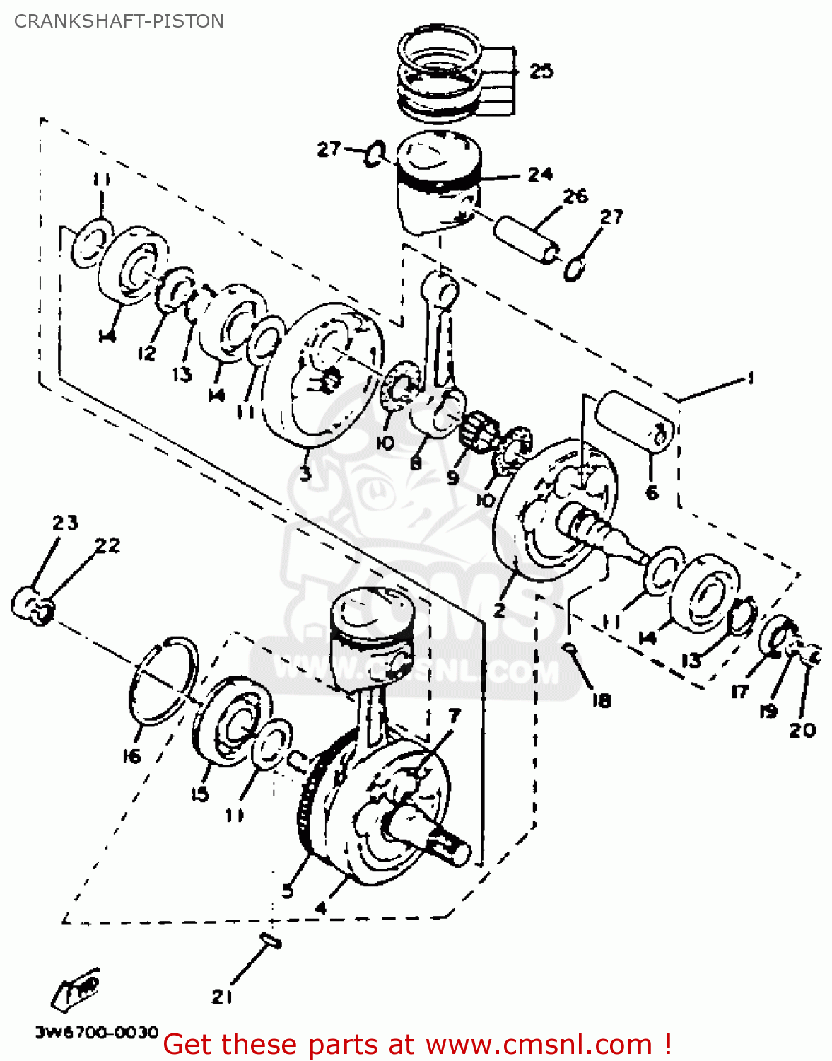 Yamaha XS650S HERITAGE SPECIAL 1983 (D) USA CRANKSHAFT-PISTON - buy ...