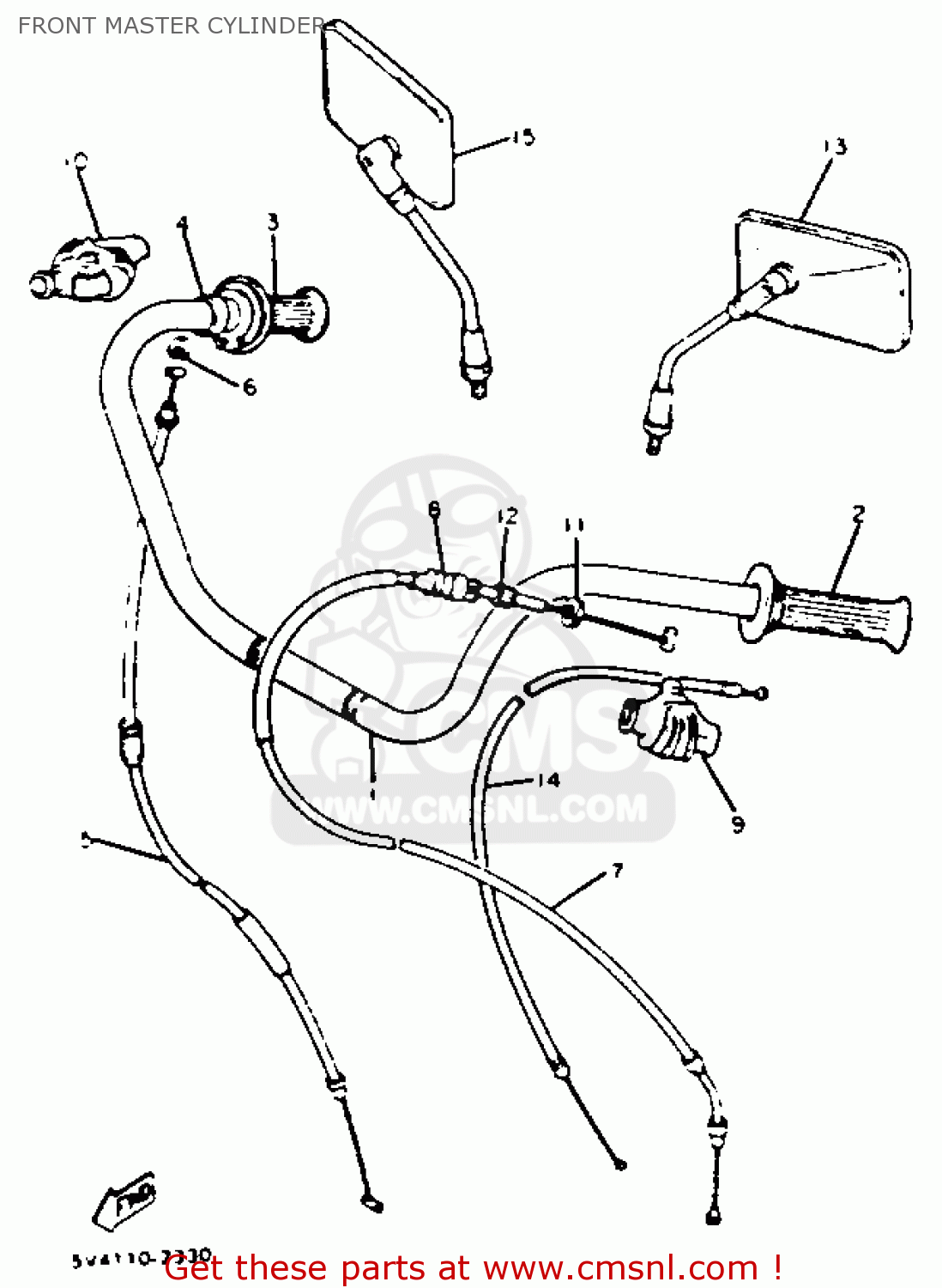 Yamaha XS650S HERITAGE SPECIAL 1983 (D) USA FRONT MASTER CYLINDER - buy ...