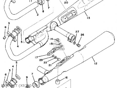 xs750 exhaust