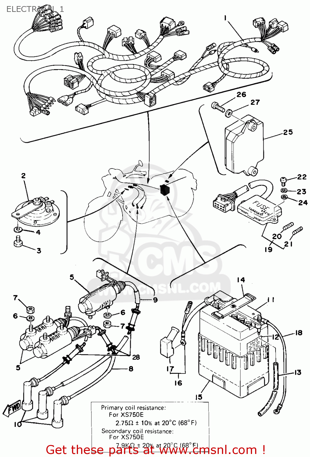 1978 Yamaha Xs750 Wiring Diagram - datainspire