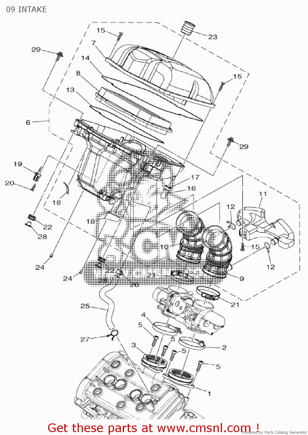 Yamaha XT1200Z 2013 23PF EUROPE 1M23P-300E1 09 INTAKE - buy original 09 ...