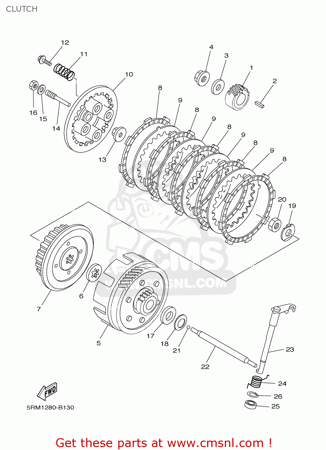 Bremsbeläge Für YAMAHA XT 125 X - Organische Beläge Vorne & Hinten, 2005-2011