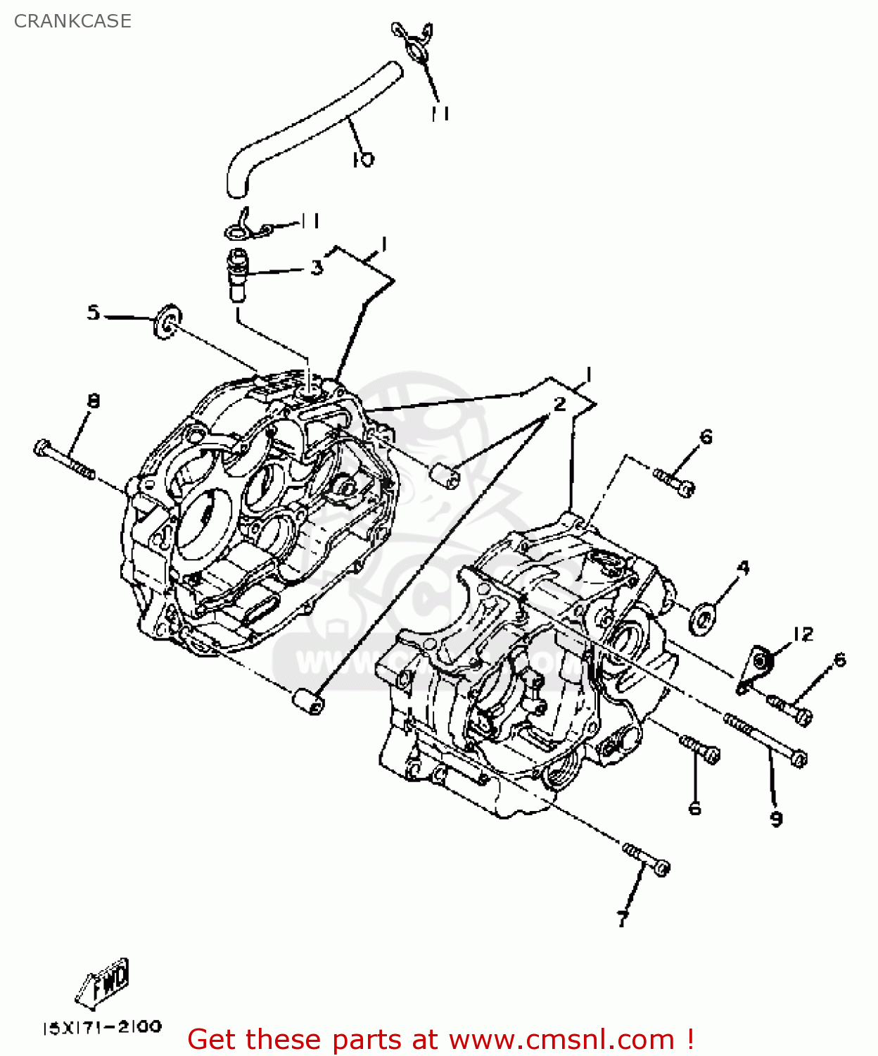 Yamaha XT200 DUAL PURPOSE 1982 (C) USA CRANKCASE buy original
