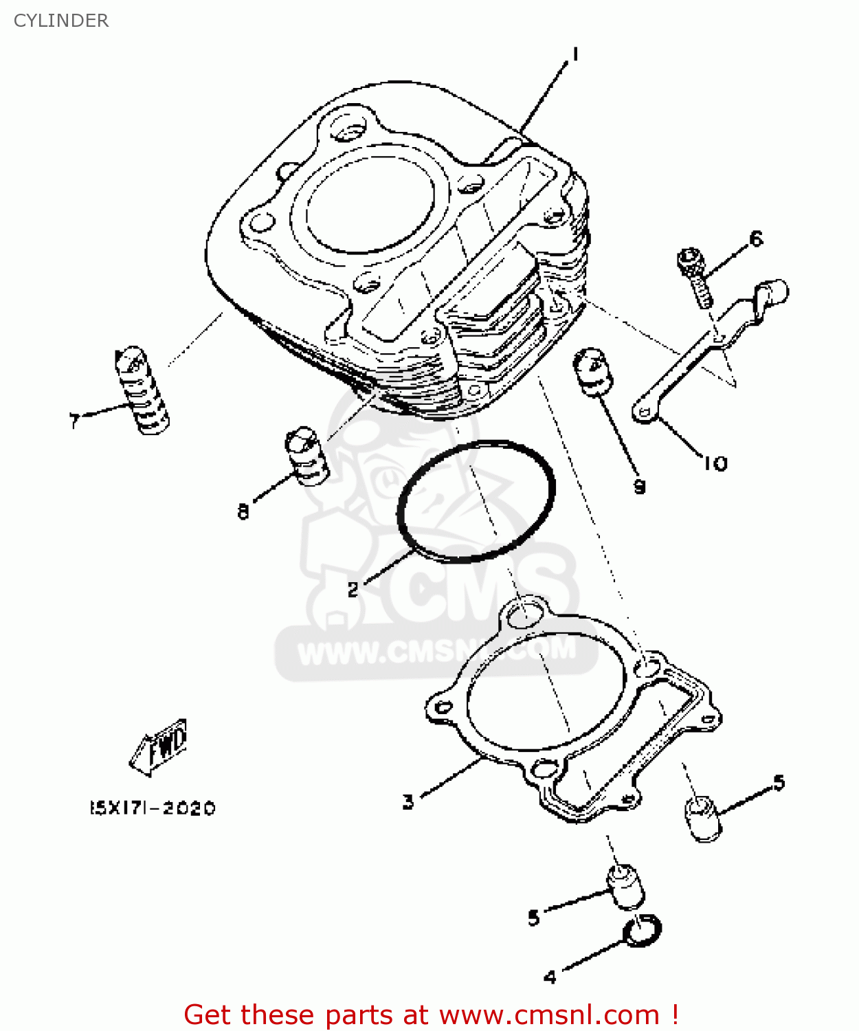 Yamaha XT200 DUAL PURPOSE 1982 (C) USA CYLINDER buy original CYLINDER