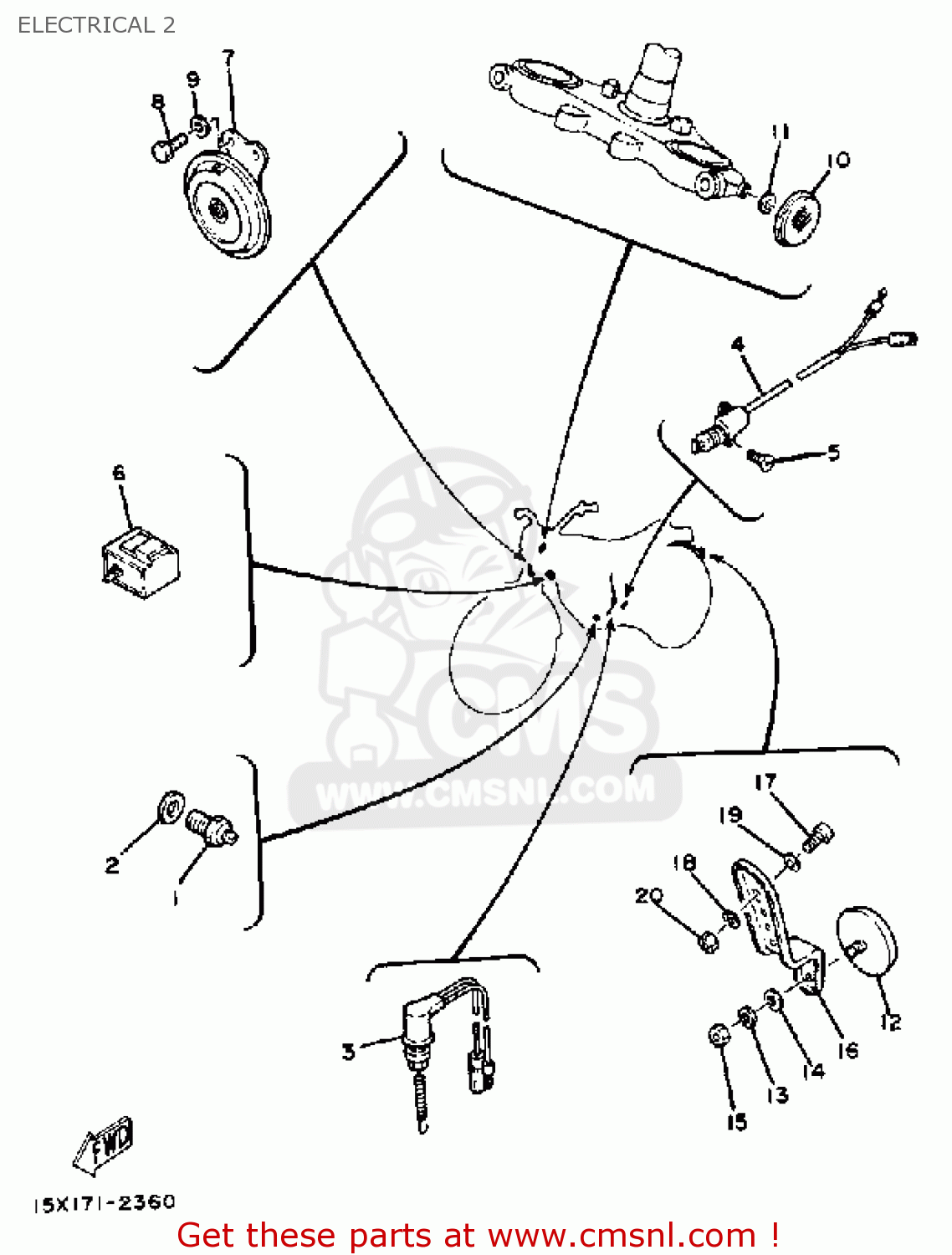 Yamaha XT200 DUAL PURPOSE 1982 (C) USA ELECTRICAL 2 buy original