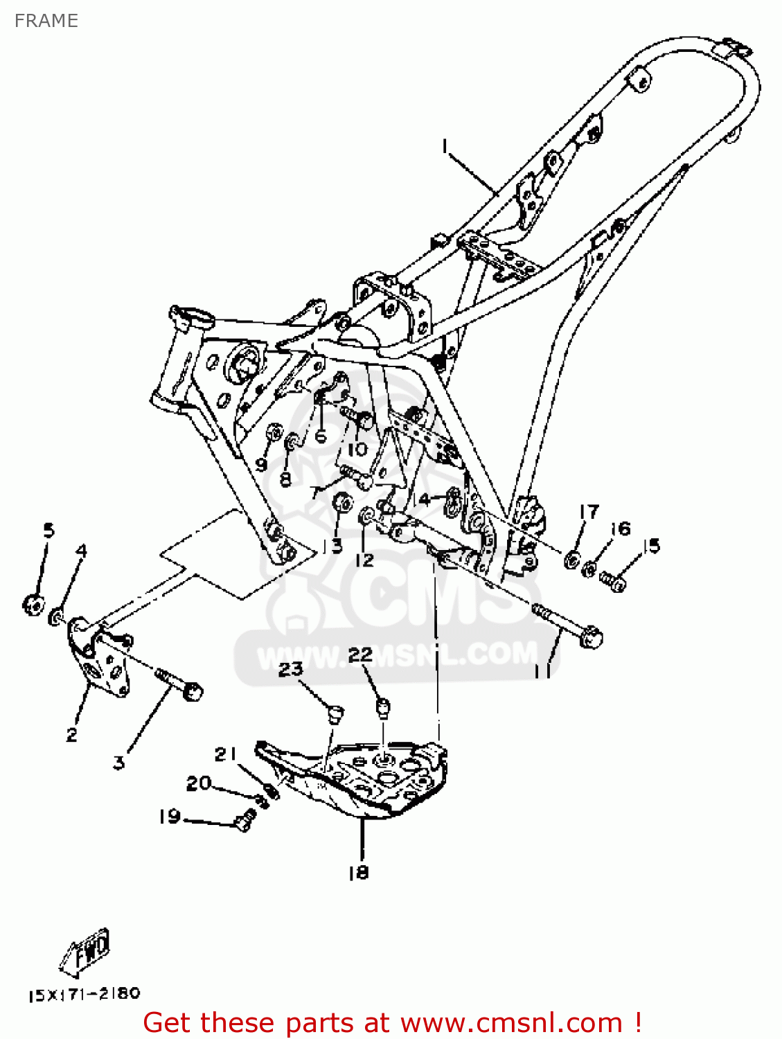 Yamaha XT200 DUAL PURPOSE 1982 (C) USA FRAME buy original FRAME