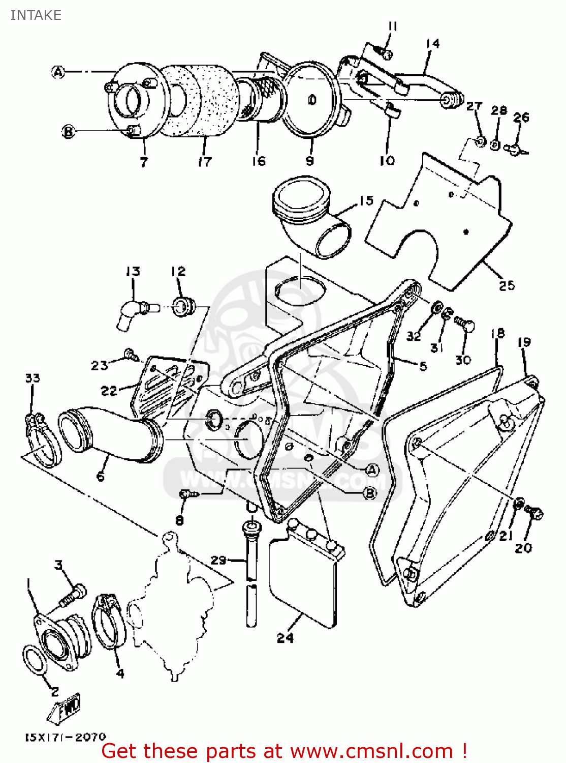Yamaha XT200 DUAL PURPOSE 1982 (C) USA INTAKE buy original INTAKE