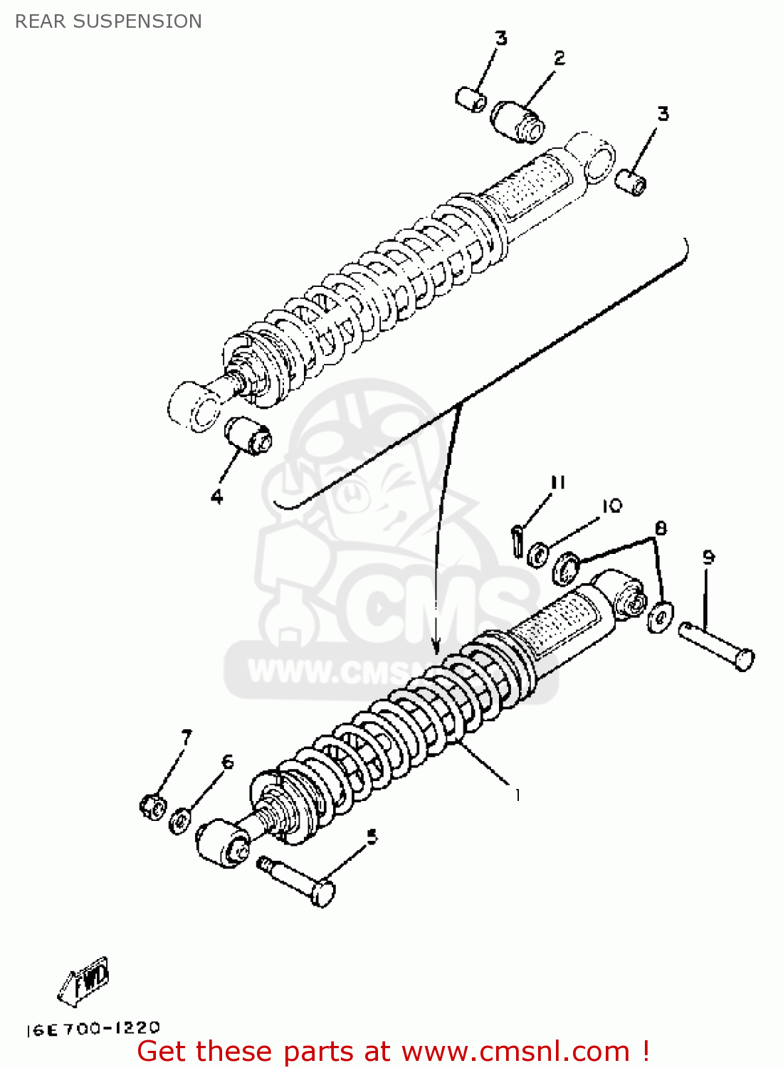 Yamaha XT200 DUAL PURPOSE 1982 (C) USA REAR SUSPENSION buy original