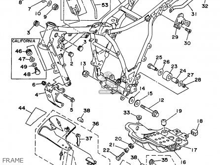 Yamaha XT225 XT225C 1997 (V) USA CALIFORNIA parts lists and schematics