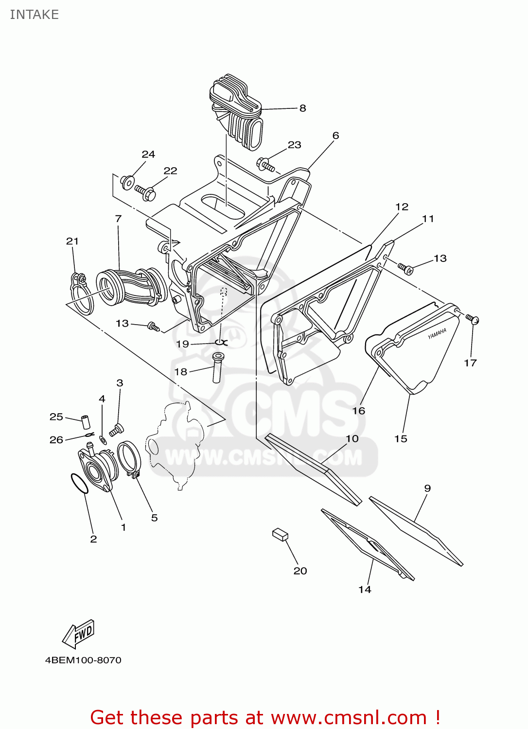 Yamaha XT225 XT225C 2000 (Y) USA CALIFORNIA INTAKE buy original