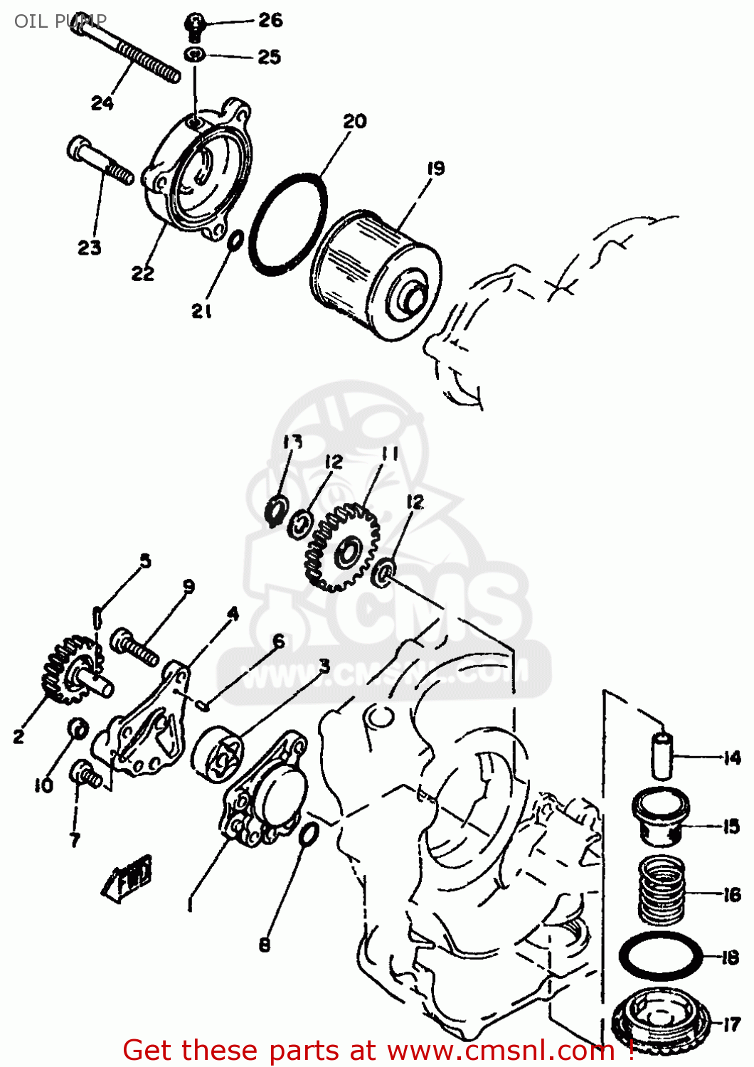 Yamaha XT250 1981 5G4 EUROPE 215G4300E1 OIL PUMP buy original OIL