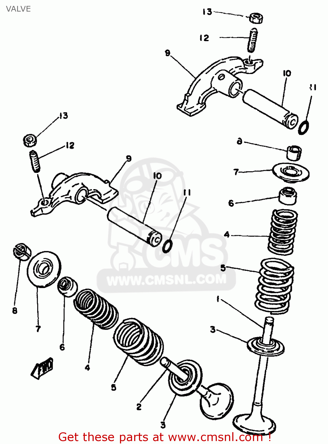 Yamaha XT250 1981 5G4 EUROPE 215G4300E1 VALVE buy original VALVE
