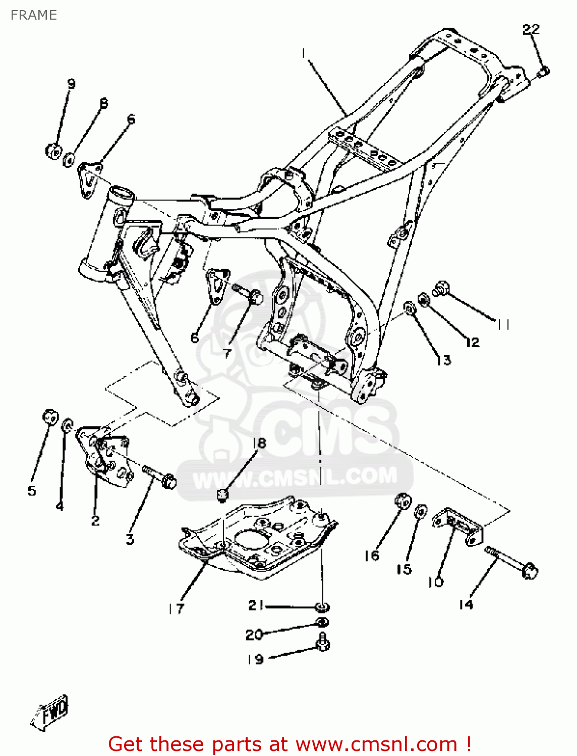 Yamaha XT250 DUAL PURPOSE 1981 (B) USA FRAME - buy original FRAME ...