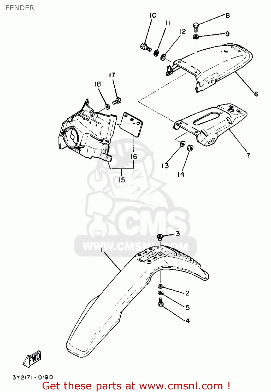 Yamaha XT250 DUAL PURPOSE 1982 (C) USA FENDER buy original FENDER