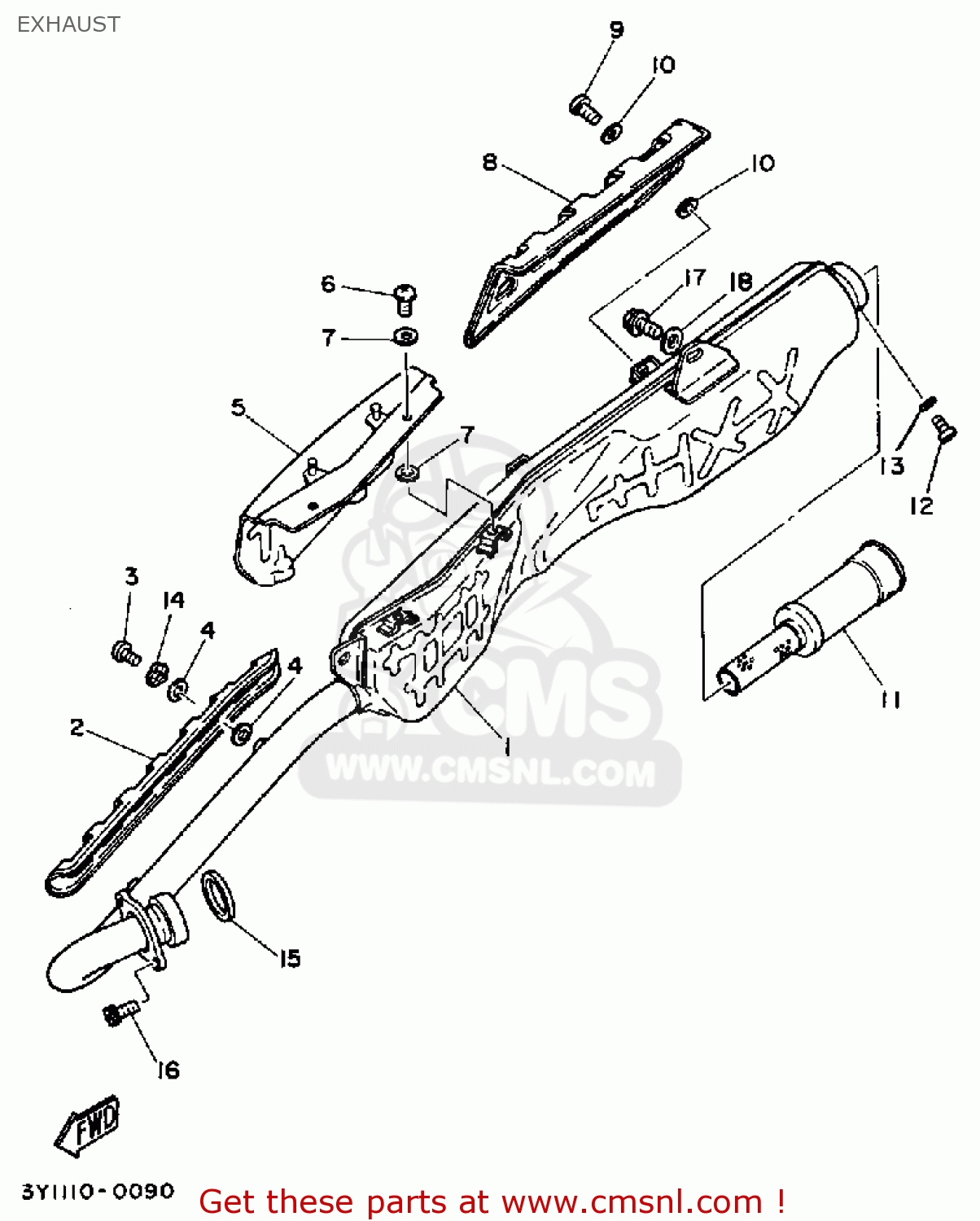 yamaha xt250 exhaust