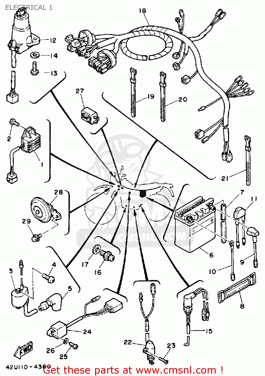 Yamaha XT250 DUAL PURPOSE 1984 (E) USA ELECTRICAL 1 buy original