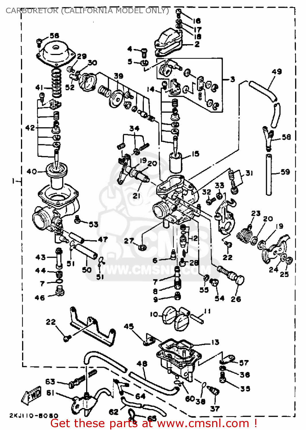 Yamaha XT350 1991 (M) USA CARBURETOR (CALIFORNIA MODEL ONLY) buy