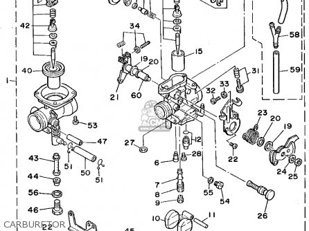 Yamaha XT350 1994 (R) USA parts lists and schematics