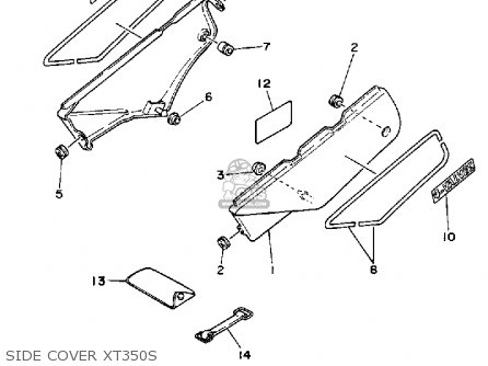 Yamaha XT350 DUAL PURPOSE 1986 (G) USA parts lists and
