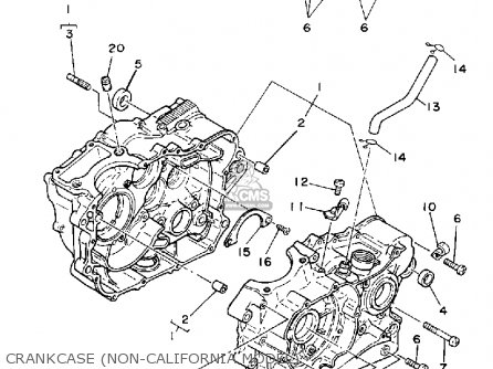 Yamaha XT350 DUAL PURPOSE 1988 (J) USA parts lists and