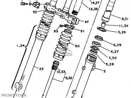 Yamaha XT350 DUAL PURPOSE 1992 (N) USA parts lists and schematics