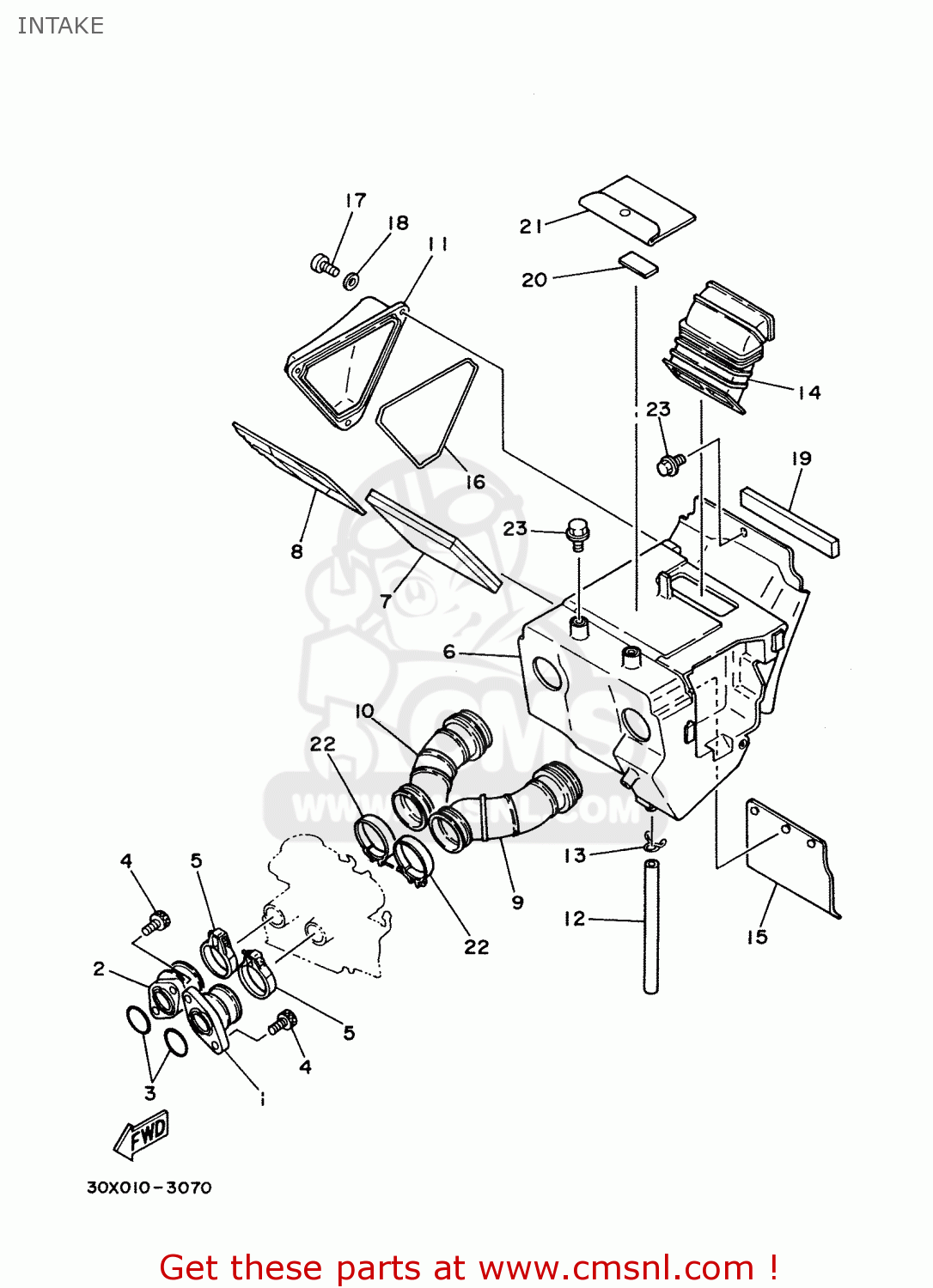 Yamaha XT350'88 1988 55V0 ENGLAND 1855V300E1 INTAKE buy original