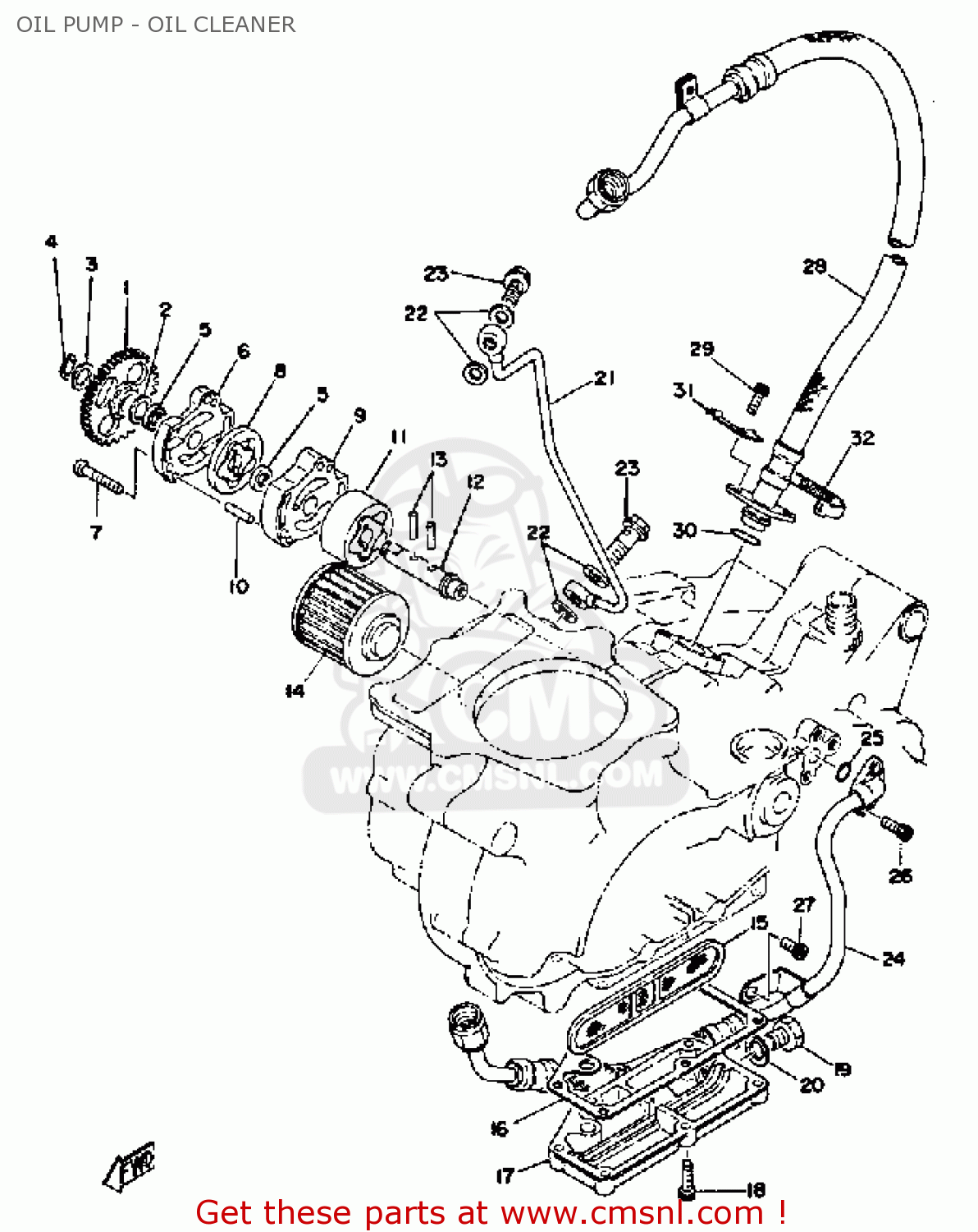 Yamaha XT500 1976 DUAL PURPOSE USA OIL PUMP - OIL CLEANER - buy ...