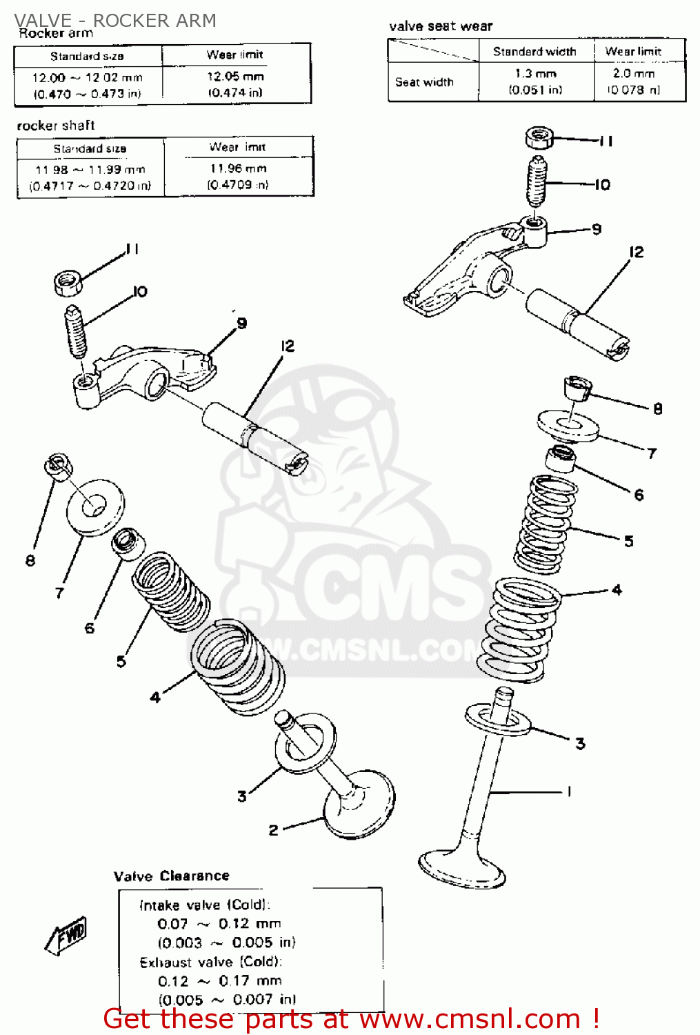 Yamaha XT500 1977 DUAL PURPOSE USA CANADA VALVE ROCKER ARM buy