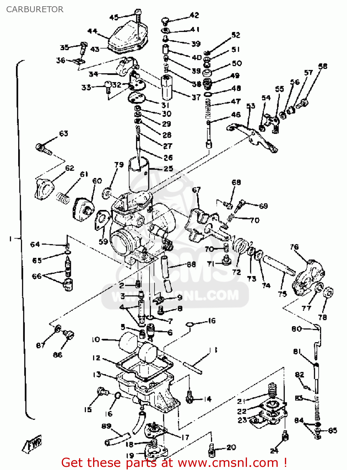 Yamaha Xt500 1978 Usa From #205001 Carburetor - Buy Original Carburetor 