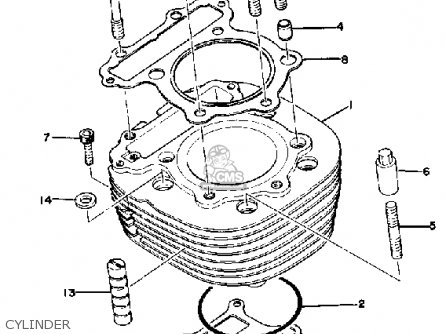 Yamaha XT500 1978 USA FROM #205001 parts lists and schematics