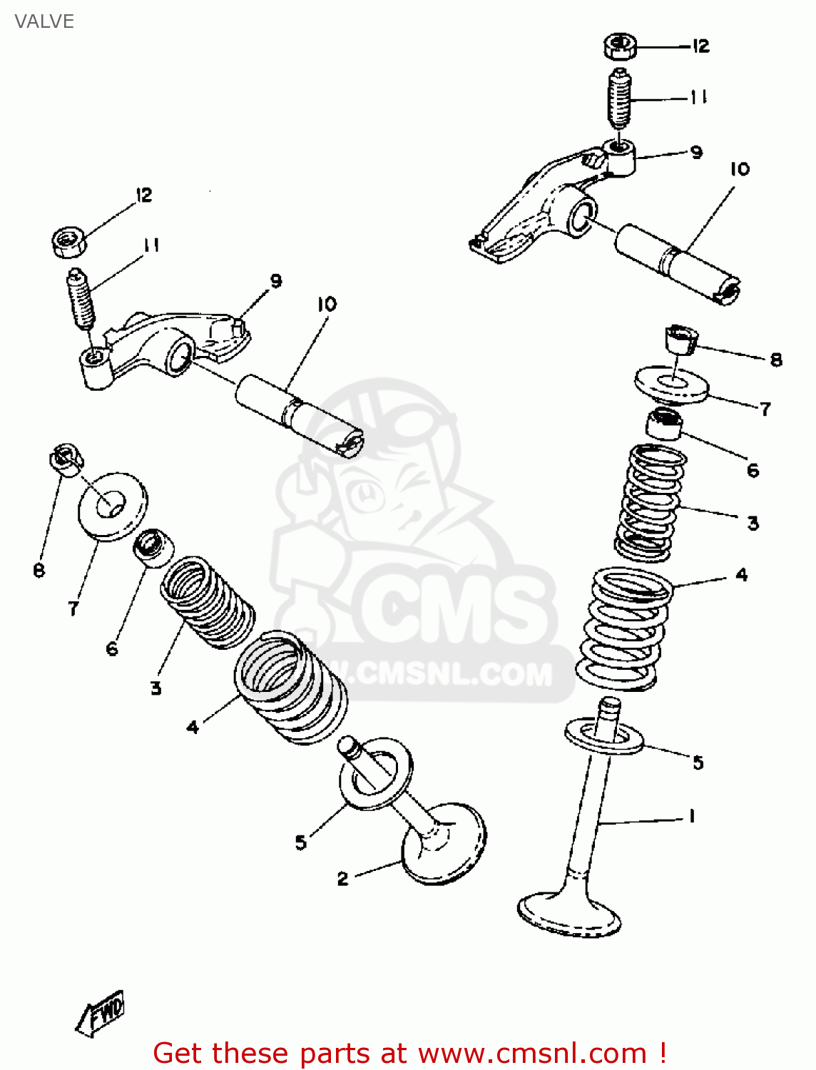 Yamaha XT500 1980 DUAL PURPOSE USA VALVE - buy original VALVE spares online