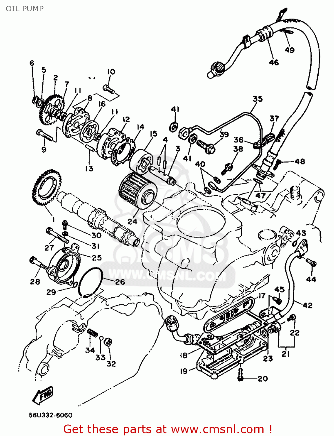 Yamaha XT500 1986 1LK FRANCE 261LK351F1 OIL PUMP buy original OIL