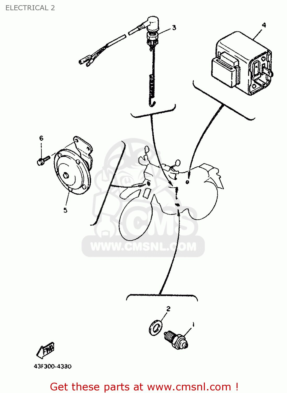 Yamaha XT600 1986 43F EUROPE 2643F300E1 ELECTRICAL 2 buy original