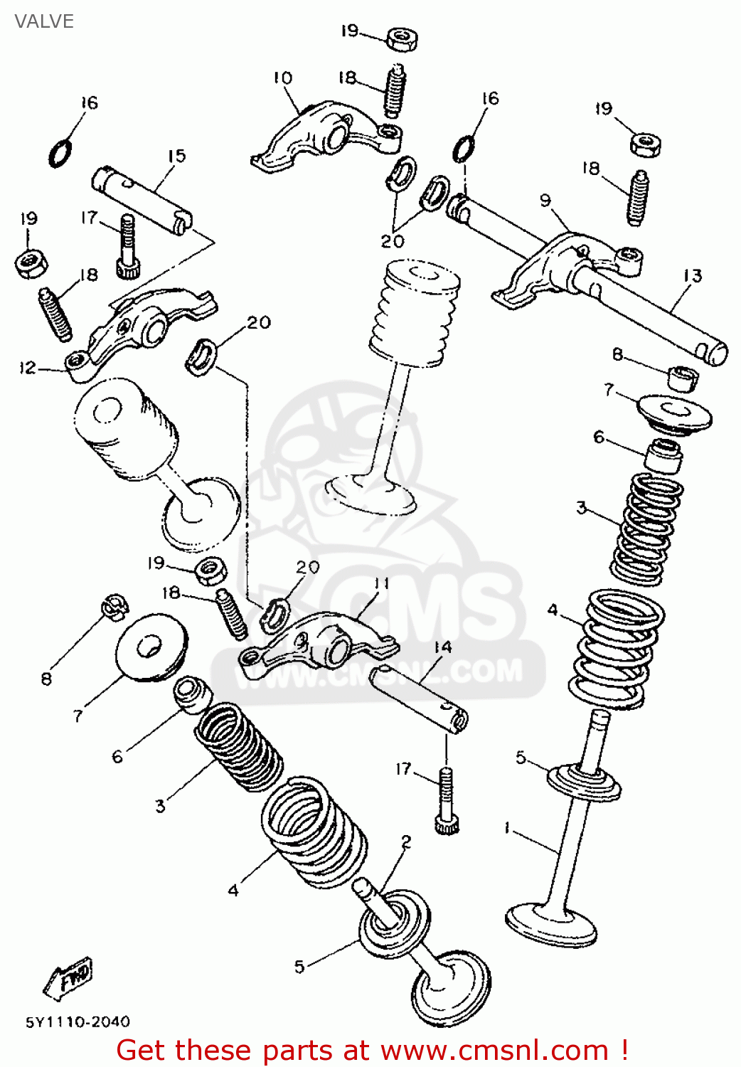 Yamaha XT600 1987 2KF EUROPE 272KF-300E2 VALVE - buy original VALVE ...