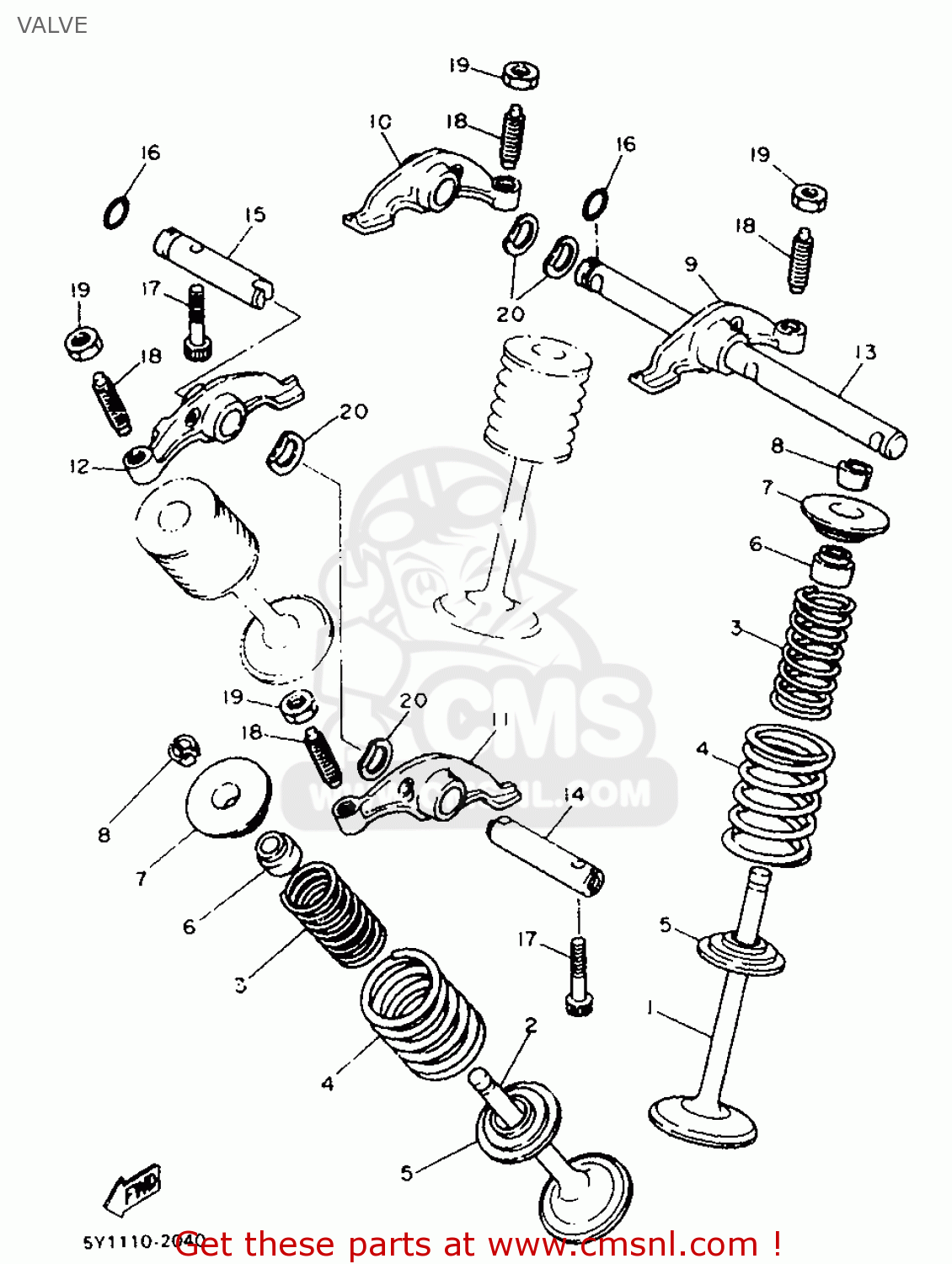 Yamaha XT600 1987 2KF FRANCE 272KF-351F2 VALVE - buy original VALVE ...