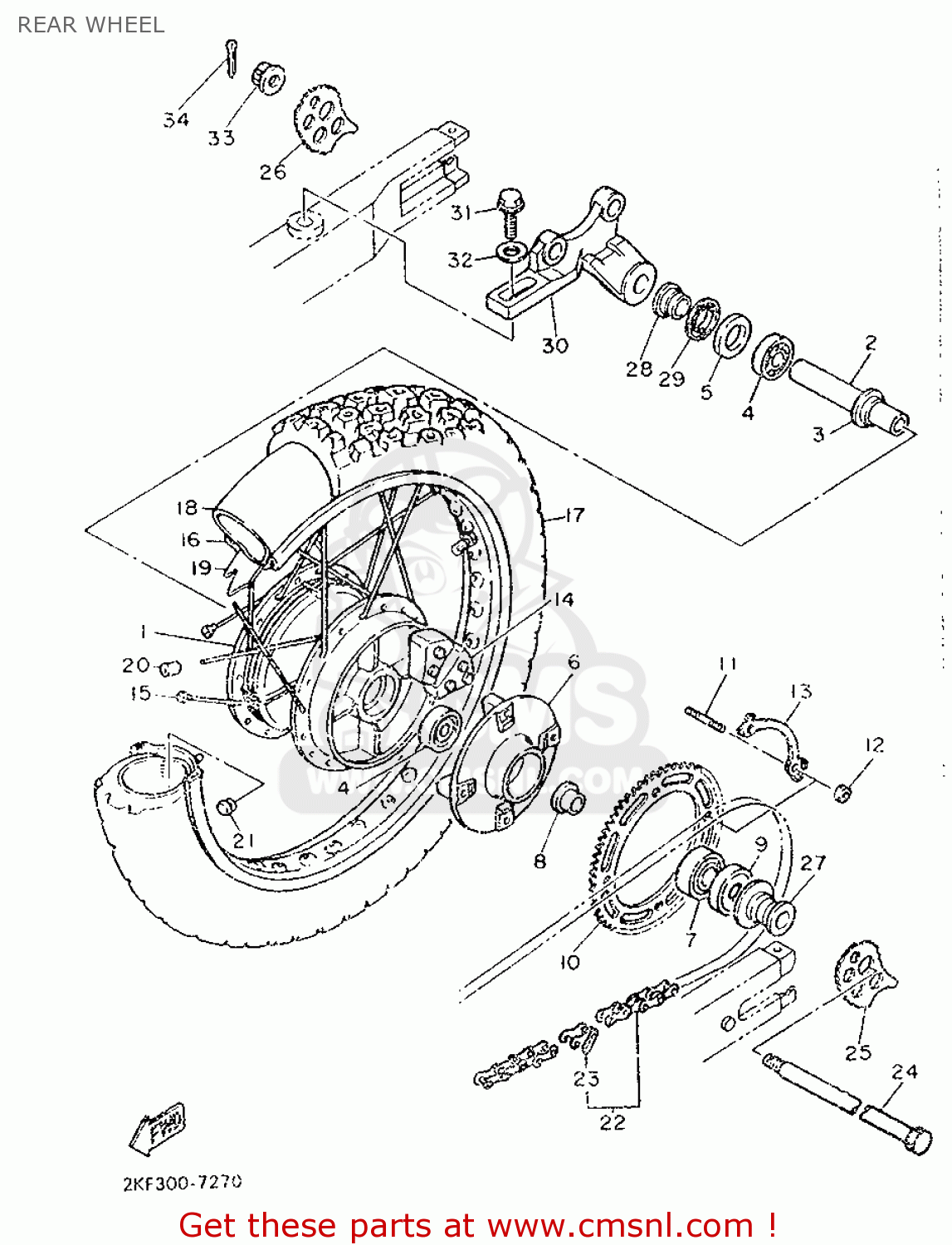 Yamaha XT600 1987 2KF SPAIN 272KF352S2 REAR WHEEL buy original REAR
