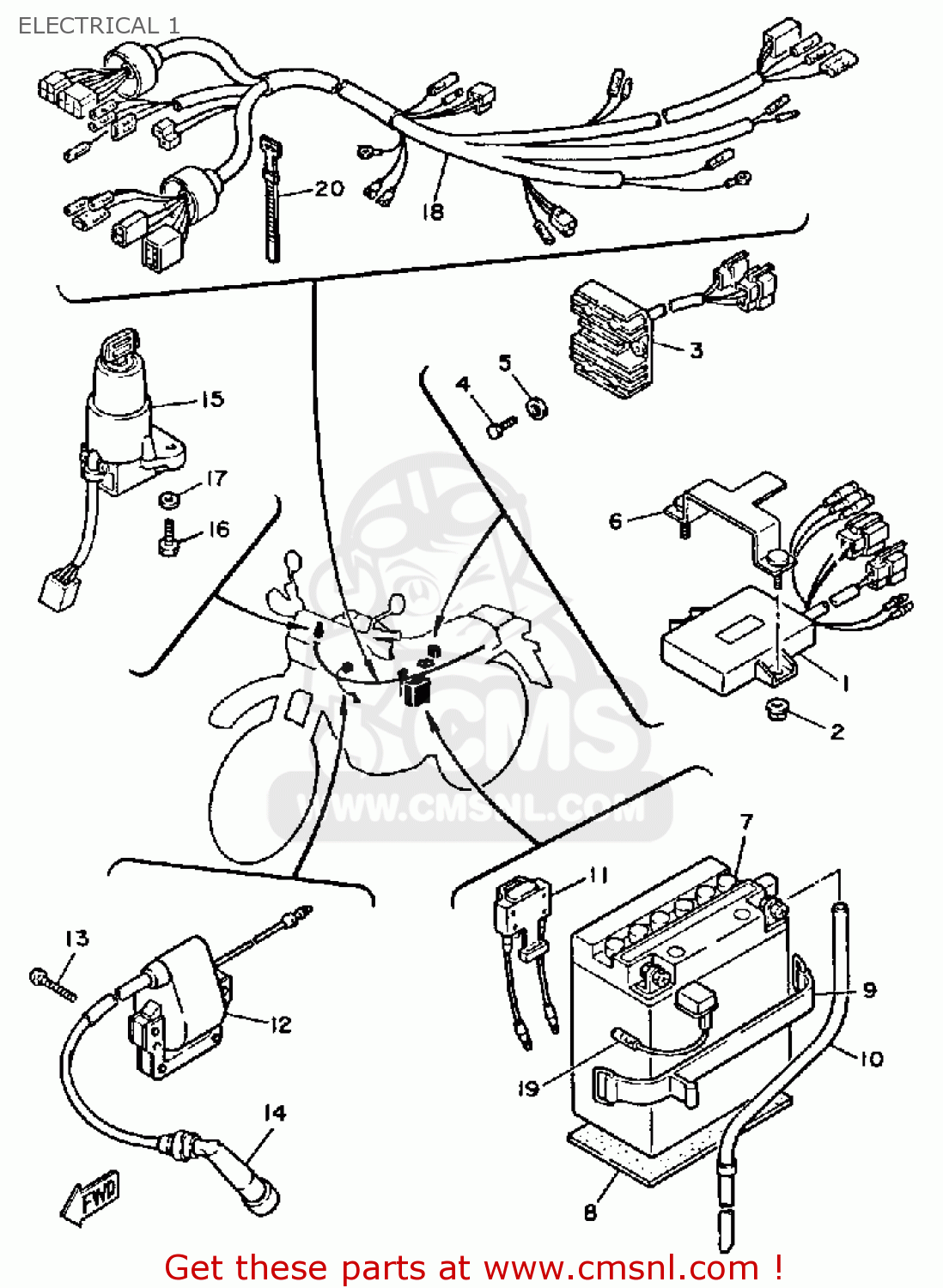 Yamaha XT600 DUAL PURPOSE 1984 (E) USA ELECTRICAL 1 - buy original