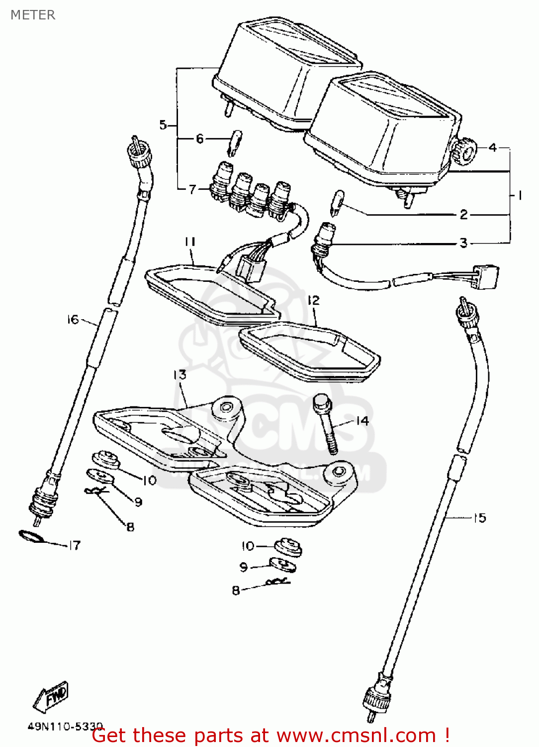 Yamaha XT600 DUAL PURPOSE 1986 (G) USA METER buy original METER