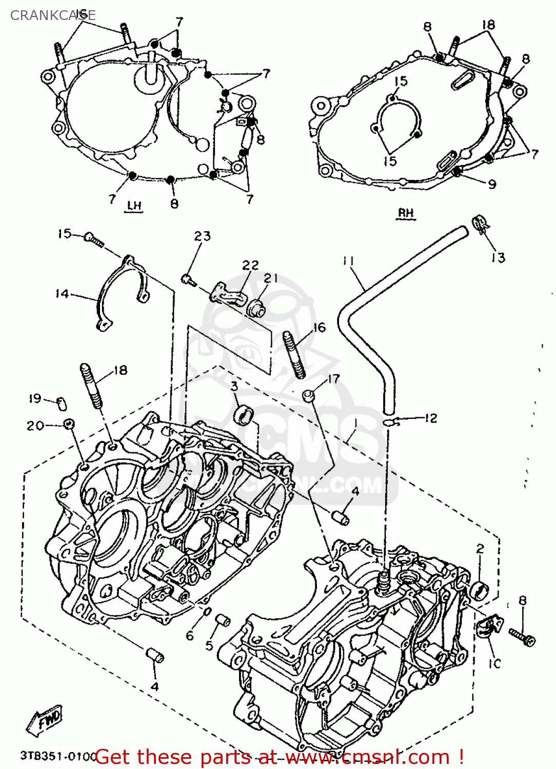 Yamaha XT600E 1995 4PT1 EUROPE 254PT-300E2 CRANKCASE - buy original ...