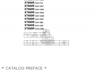 * CATALOG PREFACE * - XT660R 2004 5VK1 SOUTH AFRICA 1C5VK-300E3