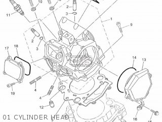 01 CYLINDER HEAD - XT660Z 2010 11D6 EUROPE TENERE 1J11D-300EB