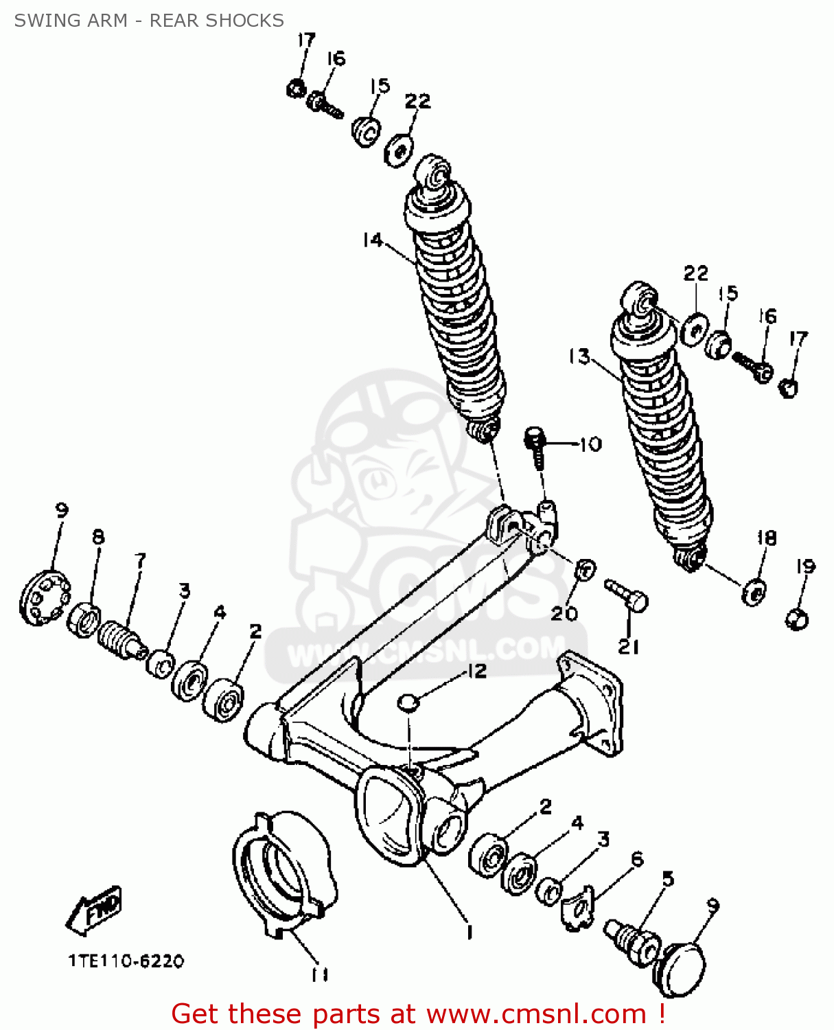 Yamaha XV1100 VIRAGO 1986 (G) USA SWING ARM REAR SHOCKS buy