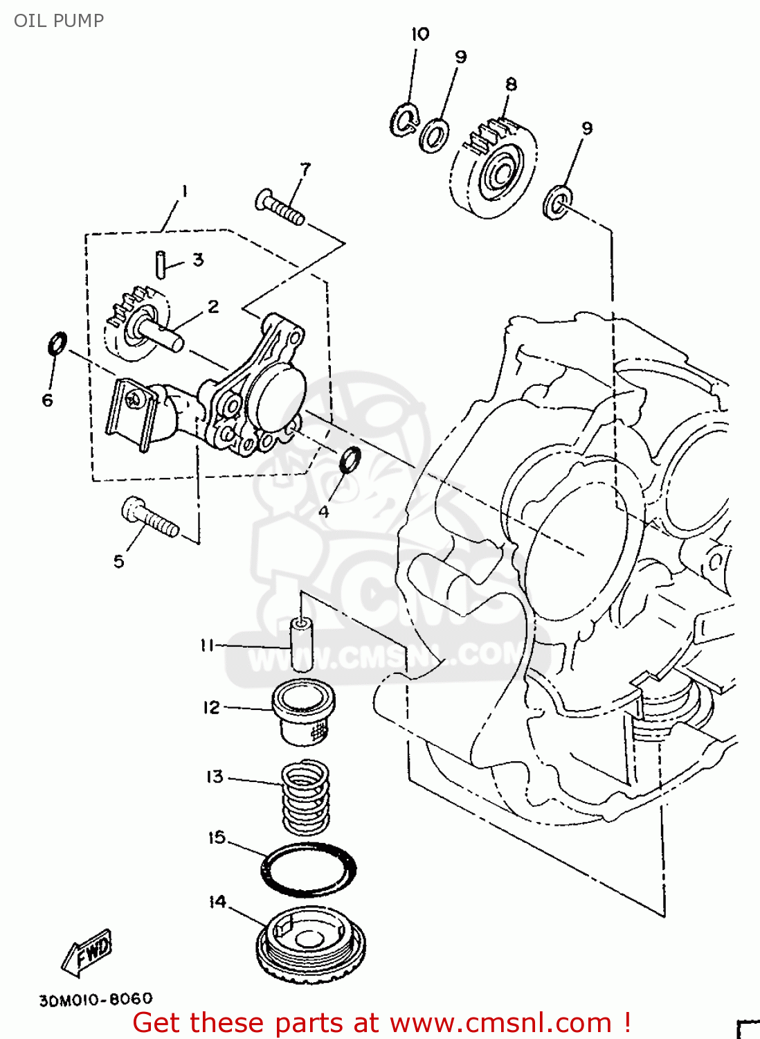 Yamaha XV250 1991 3LS1 ITALY 213LS-354E1 OIL PUMP - buy original OIL ...