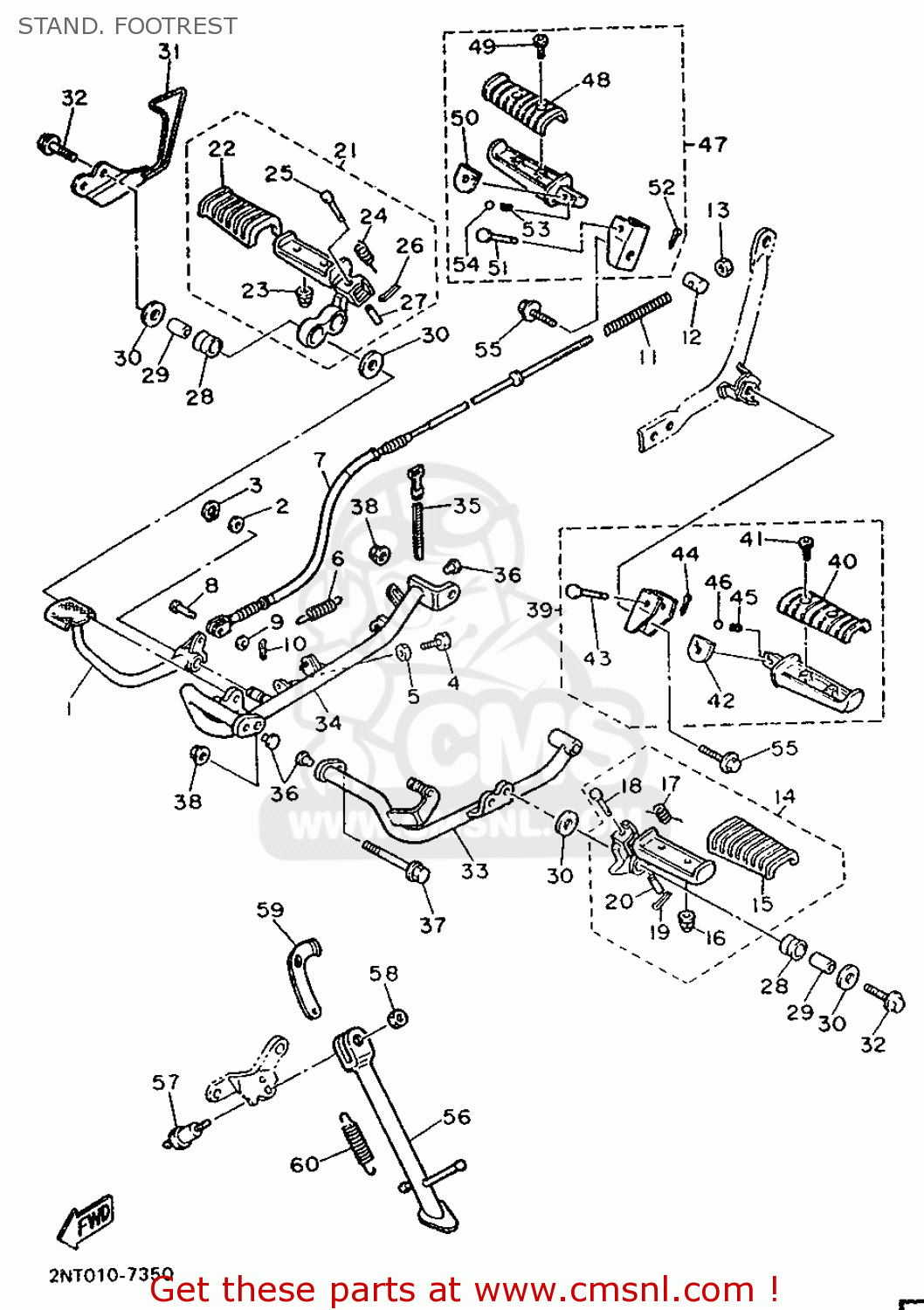 Yamaha XV500 1992 4FT1 AUSTRIA 224FT362E1 STAND. FOOTREST buy
