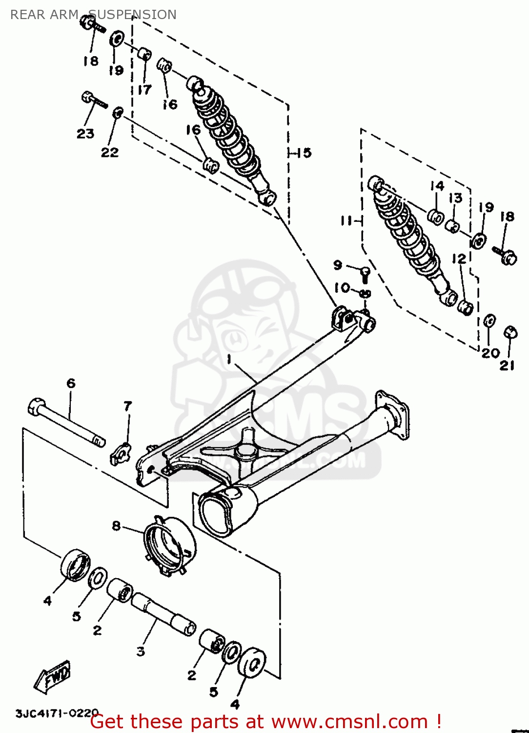 Yamaha XV535 1991 3BTF EUROPE 213BT300E1 REAR ARM. SUSPENSION buy